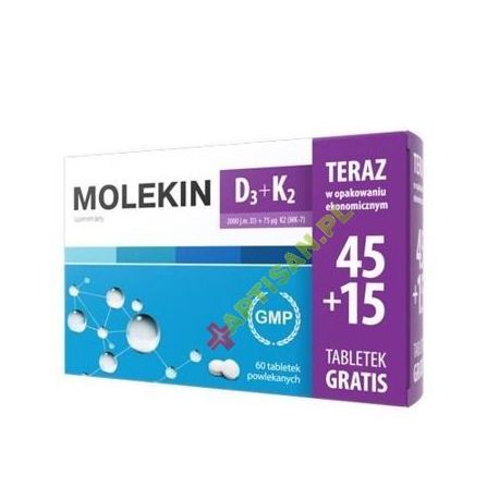 Molekin D3+K2 * 45 tabletek + 15 tabletek