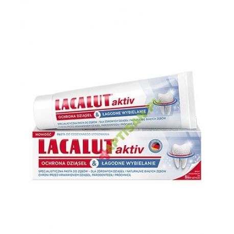 LACALUT AKTIV * pasta do zębów * ochrona dziąseł i łagodne wybielanie * 75ml