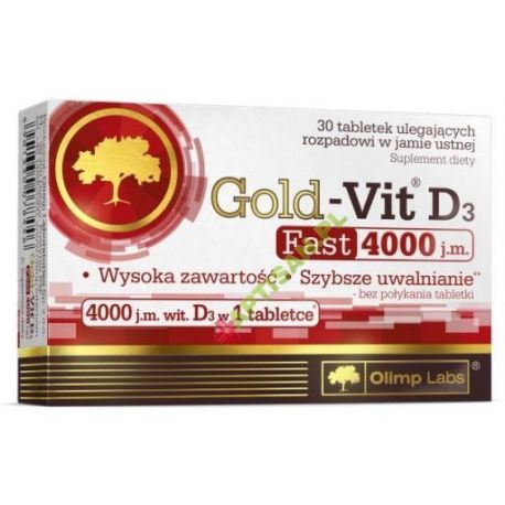 Olimp Gold Vit D3 4000j. * tabletki ulegające rozpadowi w jamie ustnej * 30 sztuk