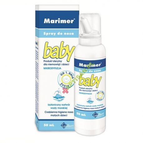 Marimer Baby * woda morska - spray izotoniczny do nosa dla dzieci od urodzenia * 50 ml
