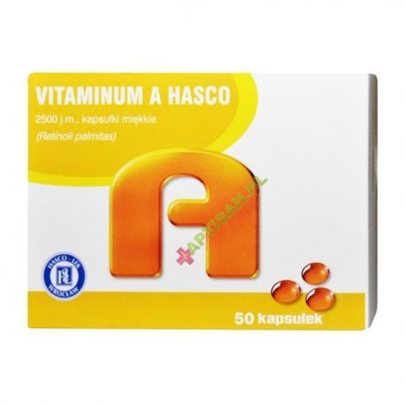 Vitaminum A HASCO * 2500j.m. * 50 kapsułek miękkich
