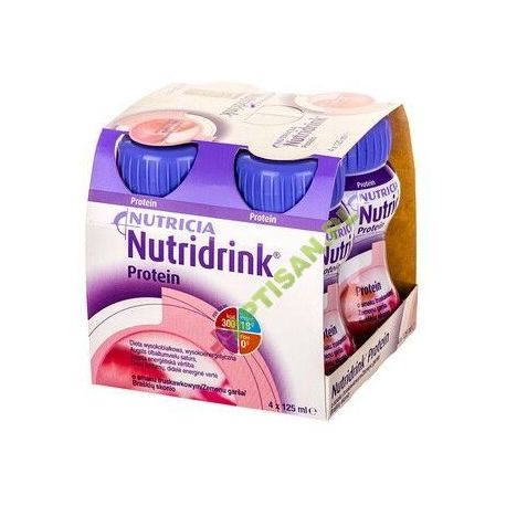 Nutridrink Protein * smak truskawkowy * 4 x 125 ml