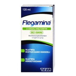 Flegamina - syrop * o smaku miętowym - bez cukru * 120 ml