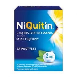 Niquitin 2 mg * pastylki do ssania * 72 sztuki