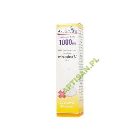 Ascorvita * Tabletki musujące - 1000 mg * 20 tabletek