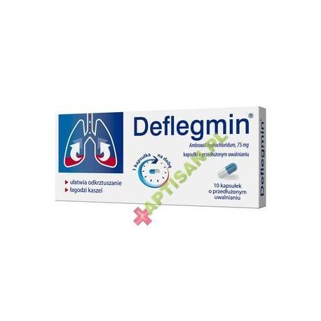 Deflegmin 75 mg * kapsułki o przedłużonym uwalnianiu * 10 sztuk