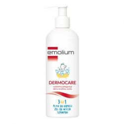 Emolium Dermocare 3 w 1* żel do mycia +płyn do kąpieli + szampon *400ml