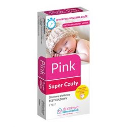 Domowe Laboratorium * PINK Super Czuły - płytkowy test ciążowy * 1 sztuka