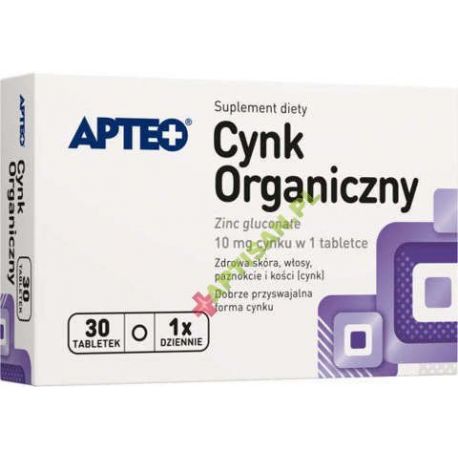 Apteo Cynk Organiczny * 30 tabletek