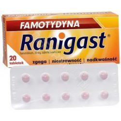 Ranigast Famotydyna * 20 tabletek