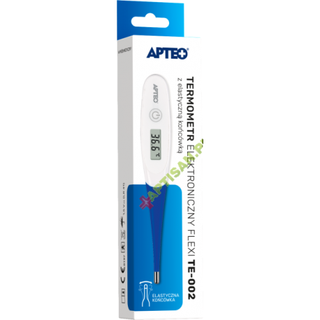 Apteo * Termometr elektroniczny flexi TE-002 z elastyczną końcówką * 1 sztuka