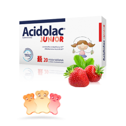Acidolac Junior * Smak truskawkowy * 20 misio-tabletek