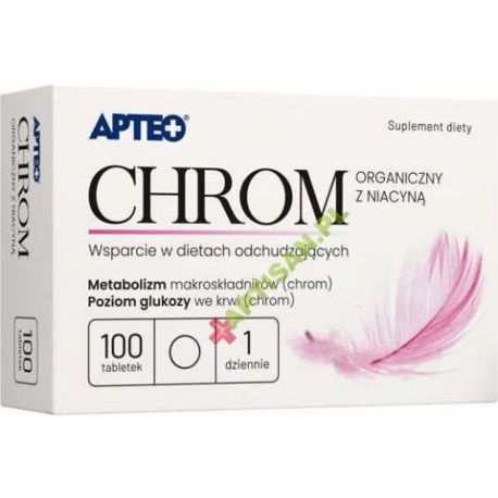 Apteo - Chrom Organiczny z Niacyną* 100 tabletek