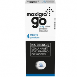Maxigra Go - 0,025 g* 4 tabletki powlekane