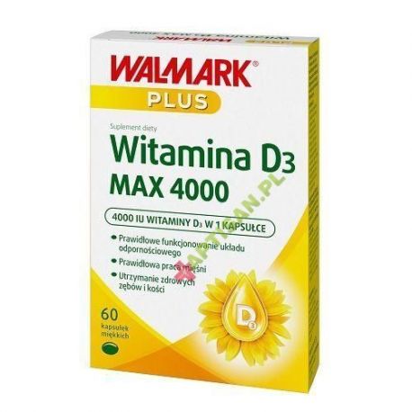 Walmark Plus Witamina D3 MAX 4000 kaps.miękkie