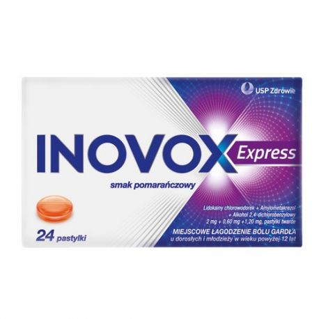 Inovox Express * pastylki do ssania o smaku pomarańczowym * 24 sztuk