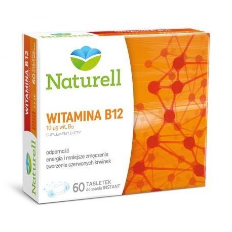 Naturell Witamina B 12 Forte * tabletki do ssania * 60 sztuk