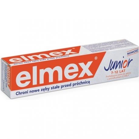 Elmex Junior * pasta dla dzieci z aminofluorkiem ( 7-12 lat ) * 75 ml