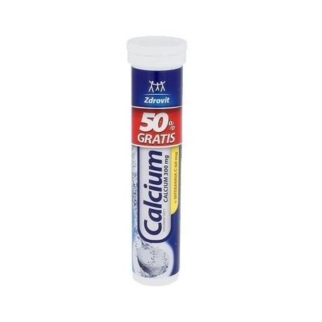 Zdrovit Calcium 300 mg + witamina C 60 mg * tabletki rozpuszczalne o smaku mandarynkowym * 20 sztuk