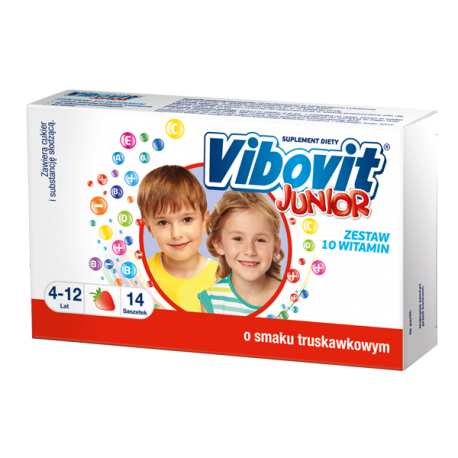 Vibovit Junior * saszetki o smaku truskawkowym * 14 sztuk
